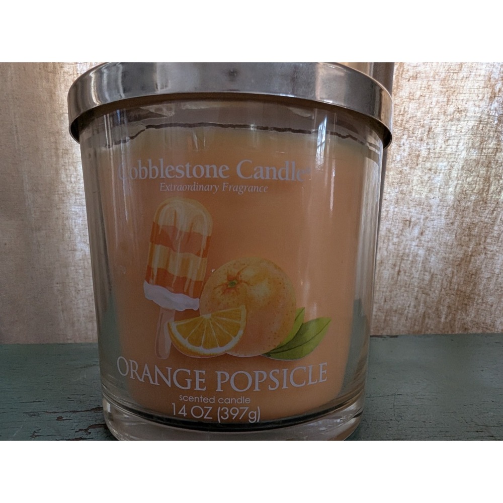 Cobblestone Candle  Orange Popsicle 14 oz‎ Barely Used